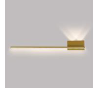 ZVALIEVYE Applique Murale Linéaire À Led, Lampe Murale Moderne À Longue Bande, Applique Murale Minimaliste, Luminaire Mural Pour Salon, Chambre À Coucher, Chevet, Lave-Mur Intérieur/Or 4000K/80Cm