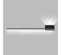 ZVALIEVYE Applique Murale Linéaire À Led, Lampe Murale Moderne À Longue Bande, Applique Murale Minimaliste, Luminaire Mural Pour Salon, Chambre À Coucher, Chevet, Lave-Mur Intérieur/Noir6000K/120 Cm