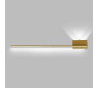 ZVALIEVYE Applique Murale Linéaire À Led, Lampe Murale Moderne À Longue Bande, Applique Murale Minimaliste, Luminaire Mural Pour Salon, Chambre À Coucher, Chevet, Lave-Mur Intérieur/Or 6000K/120 Cm