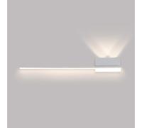 ZVALIEVYE Applique Murale Linéaire À Led, Lampe Murale Moderne À Longue Bande, Applique Murale Minimaliste, Luminaire Mural Pour Salon, Chambre À Coucher, Chevet, Lave-Mur Intérieur/Blanc 4000K/60 Cm
