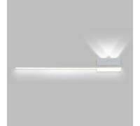 ZVALIEVYE Applique Murale Linéaire À Led, Lampe Murale Moderne À Longue Bande, Applique Murale Minimaliste, Luminaire Mural Pour Salon, Chambre À Coucher, Chevet, Lave-Mur Intérieur/Blanc 6000K/120 Cm