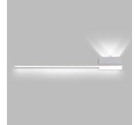 ZVALIEVYE Applique Murale Linéaire À Led, Lampe Murale Moderne À Longue Bande, Applique Murale Minimaliste, Luminaire Mural Pour Salon, Chambre À Coucher, Chevet, Lave-Mur Intérieur/Blanc 6000K/80Cm