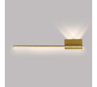 ZVALIEVYE Applique Murale Linéaire À Led, Lampe Murale Moderne À Longue Bande, Applique Murale Minimaliste, Luminaire Mural Pour Salon, Chambre À Coucher, Chevet, Lave-Mur Intérieur/Or 4000K/60 Cm