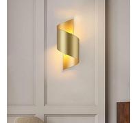 ZVALIEVYE Applique Murale Moderne Postmoderne Appliques Murales Applique Murale En Spirale Applique Murale Dorée Pour Salon Allée Escaliers Chambre Chevet Veilleuses E27 Éclairage Mural Minimaliste La
