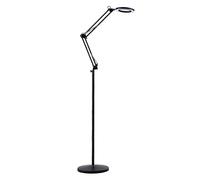 ZVALIEVYE Standing Tall Lamps Adjustable Led Floor Light With 8X Magnifying 2 Color Temperatures Cable Eye Reading Lamp Reading Light/Siyah/A