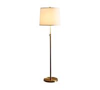 ZVALIEVYE Standing Tall Lamps Brass Floor Light High-End Floor Lamp Real Brass White Shade E27 Adjustable Floor Lamp Reading Light