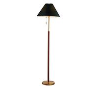 ZVALIEVYE Standing Tall Lamps Iron Floor Lamp Pleated Fabric Retro Vertical Floor Light For Bedrooms,Walnut And Brassd Perfectly Standing Light Reading Light/K Green+Walnut/45 * 161Cm