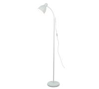 ZVALIEVYE Standing Tall Lamps Iron Floor Lamp Reading Lamp With Flexible Gooseneck Adjustable Metal Standing Lamp For Living Room Bedroom Office Reading Light/White/Button Switch