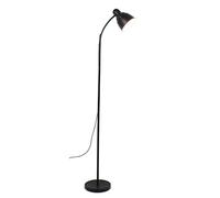 ZVALIEVYE Standing Tall Lamps Iron Floor Lamp Reading Lamp With Flexible Gooseneck Adjustable Metal Standing Lamp For Living Room Bedroom Office Reading Light/Siyah/Dimmer Switch