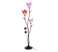 ZVALIEVYE Standing Tall Lamps Metal Floor Lamp Standing Lamp E27 Floor Light Creative 3 Flower Acrylic Lampshade For Bedroom Dining Room Reading Light