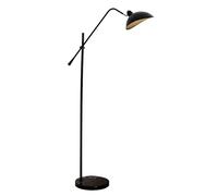 ZVALIEVYE Standing Tall Lamps Metal Floor Lamp Standing Light Height Adjustable 130-172Cm Metal Lampshade For Living Room Bedroom Bedside Office Reading Light/Siyah/A