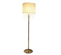 ZVALIEVYE Standing Tall Lamps Metal Floor Lamp White Rose Fabric Lampshade Crystal Floor Light Floor Lamps For Living Room Bedroom Reading Light
