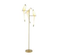 ZVALIEVYE Standing Tall Lamps Nordic Creative Bird Floor Lamp Acrylic Lampshade Floor Light For Living Room Bedroom Paper Crane Bird Standing Lamp Led Reading Light/Three Head/Warm Light