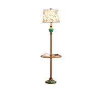 ZVALIEVYE Standing Tall Lamps Northern Europe Retro Vertical Resin Floor Lamps Foot Pedal Fabric Lamp Living Room Bedroom Standing Lights Reading Light