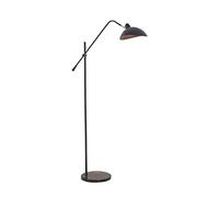 ZVALIEVYE Standing Tall Lamps Swing Arm Floor Lamp Nordic Adjustable Floor Light Industrial Vintage Retro Standing Lamp For Living Room Bedroom Office Reading Light/Aablack/Push Button
