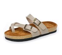 zvcv Accueil Pantoufles pour Enfants, Chaussons Explosive Cork Slippers Plage Chaussures Neutres Chaussures-Blanc_40