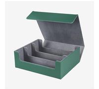 ZVD Boite Rangement Carte,1Pièce 1800+ Game Card Deck Case Box pour Cartes à Collectionner Boîte de Rangement de Cartes Magnétique Top Side-Loading (vert et gris)