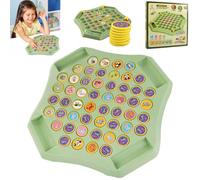 ZVD Flip Chess Memory, Two-Player Animal Flip Chess, Animal Flip Chess Memory Chess Game, Matching Memory Game Jeu de Société, Convient aux Activités de Fête de la Maternelle (1PC)