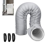ZVD Gaine Isolante Climatiseur Mobile 150x53cm,Housse Tuyau Climatisation 12,7/15cm avec ruban auto-agrippant,Triple Isolation Thermique,Économie d'Énergie Été (gris)