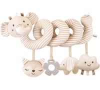 ZVD Jouet Poussette Bebe, Jouet de Poussette pour Bébé, Animaux en Peluche en Spirale Suspendus de Berceau, d'activité sensorielle éducative grinche,Spirale d'activité bébé (éléphant)
