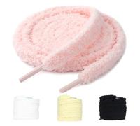 ZVD Lot de 3 Paires de Lacets en Peluche Elastiques, Universels de Rechange Résistants à La Déchirure, 80 à 140 Cm de Long Pour Enfants et Adultes (Corail, 80 CM)