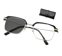 ZVD Lunettes de Lecture Ajustables Unisexe - Mise au Point Adaptative, Filtre Anti-Lumière Bleue, Confort pour Lecture et Écran, avec Étui de Rangement Offert (Or - 1PC)