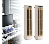 ZVD Mini Climatiseur Portable Rechargeable - Rafraîchisseur d’Air Silencieux à 3 Vitesses, Ventilateur de Bureau USB pour Chambre, Maison et Bureau (2 Pc, Blanc)