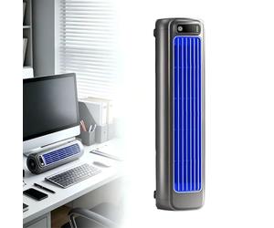 ZVD Mini Climatiseur Portable Rechargeable - Rafraîchisseur d’Air Silencieux à 3 Vitesses, Ventilateur de Bureau USB pour Chambre, Maison et Bureau (1 Pc, Gris)