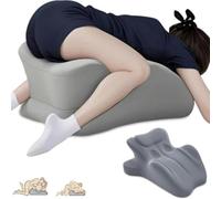 ZVD Oreiller de Couple pour Plus d'intimité - Ergonomique Coussin Triangulaire incliné à 27° en Mousse à mémoire de Forme pour Un Soutien Optimal, avec Housse Amovible (Gris)