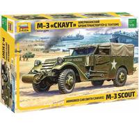 Zvezda 1:35 WWII US M3 Spähwagen gep.m.Plane WA