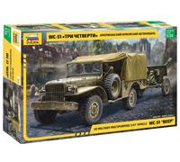 Zvezda -3656-WC-51 Beep US Military Multipurpose 3/4T Véhicule Échelle 1/35, Model Kit, ZS3656