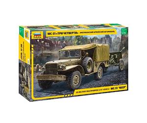 Zvezda -3656-WC-51 Beep US Military Multipurpose 3/4T Véhicule Échelle 1/35, Model Kit, ZS3656