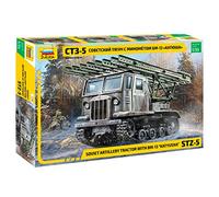 Zvezda-3700-STZ-5 with BM-13 Katyusha, échelle 1/35, Plastic Model Kit, ZS3700, Multicolore, Youth Large / 11-13