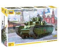 Soviet Heavy Réservoir T-35 1:72 Plastique Model Kit 5061 Zvezda