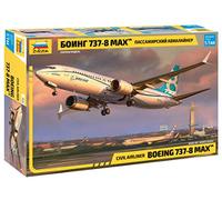 Zvezda 500787026-1:144 Boeing 737-8 Max - Kit de modélisme - Kit de Construction - pour Les Loisirs, Le Bricolage - en Plastique - Non Peint - Moyen