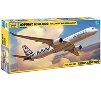 Zvezda 7020 A350-1000 530007020-1:144 Airbus A350-1000 Kit de modélisme en Plastique pour débutant détaillé, Non Peint