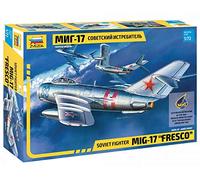 Zvezda 7318 500787318-1:72 MIG-17 Fresco Soviet Fighter - Kit de modélisme en Plastique - Kit de Construction pour débutant détaillé - Non laqué