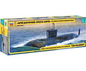 Zvezda 9061 Yuri Dolgorukiy' K535 Russian Nuclear Submarine 1:350 Model Kit
