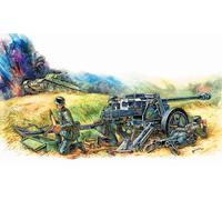 Zvezda Figurines militaires – Canon antichar PAK 40 et soldats