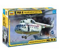 1:72 Zvezda Mil Mi-8 Rescue Helicop. Kit ZS7254 Modellino