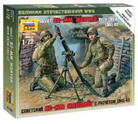ZVEZDA Kit Maquette En Plastique Figurine Équipage Mortier 82mm 1:72
