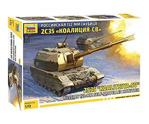 Zvezda Koalitsya-SV 5055 Kit d'hélice Self Howitzer, kit de Construction en Plastique, réplique détaillée, Non laquée 1:72"