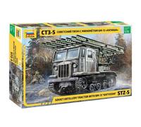 Zvezda - Maquette Soviet Artillery Tractor With Bm-13 "Katyusha" Stz-5 Zvezda3700 1:35 - Ref : 14777-Zvezda Multicolore