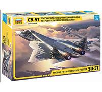 Zvezda SU-57 500787319-1:72 Sukhoi SU-57-Kit Plastique modélisme-Kit de Construction-pour débutants-Détails, 7319, Non laqué
