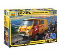 ZVEZDA UAZ Voiture de service à gaz 1:43 Kit de modèle en plastique 43003
