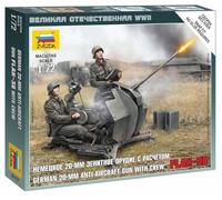 Zvezda - Z6117 - Maquette - Canon AA Allemand et Servants - Echelle 1:72