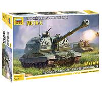 Zvezda ZV5045 500785045-1:72 2S19 MST Russ.Auto-propulseur.Howitzer-Plastic Model Assembly-Kit-for Beginners-Detailed, Unvarnished