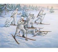 Zvezda Figurines Zv6199 – Troupes à skis soviétiques – 2ème Guerre mondiale