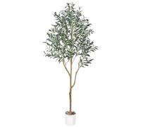 Zvezvia Olivier Artificiel 150cm, Plantes Artificielles Interieur Fausse Plante Verte, Faux Olivier Arbre Artificiel pour Maison Salon Chambre Bureau Balcon