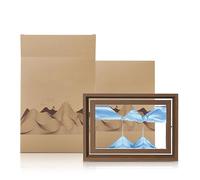 ZVfsdgSDFG art du sable, Sablier 3D représentant un paysage de sable des profondeurs marines(Blue)